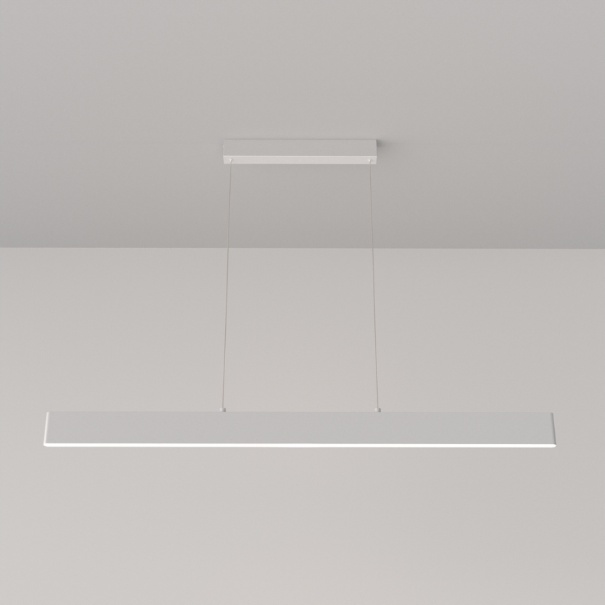 Maytoni P010PL-L30W4K - LED Lustr na lanku STEP LED/30W/230V 4000K 118,5 cm bílá