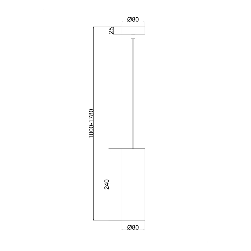 Maytoni P011PL-01CH - Lustr na lanku GIOIA 1xE14/40W/230V černá