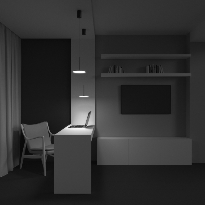 Maytoni P076PL-L12W3K-B - LED Lustr na lanku PLATO LED/12W/230V 3000K černá