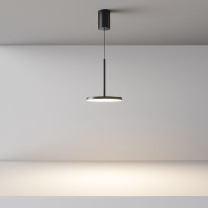 Maytoni P076PL-L12W3K-B - LED Lustr na lanku PLATO LED/12W/230V 3000K černá
