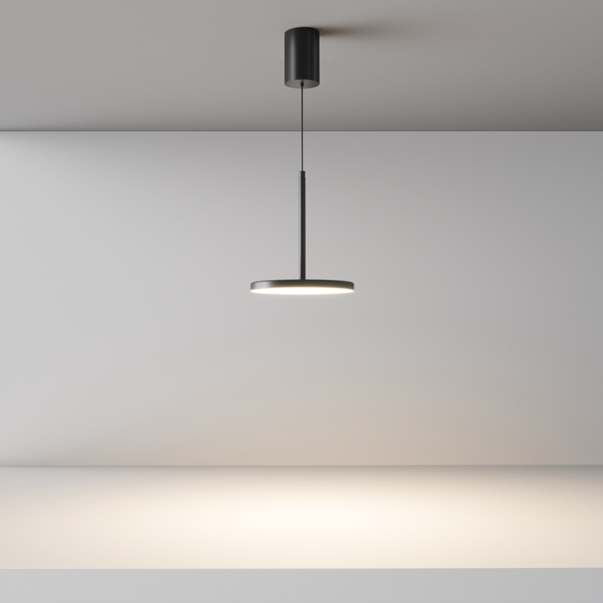 Maytoni P076PL-L12W3K-B - LED Lustr na lanku PLATO LED/12W/230V 3000K černá