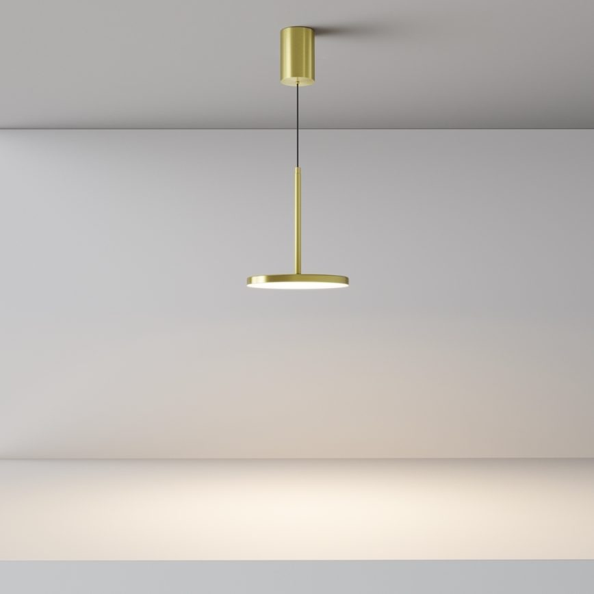 Maytoni P076PL-L12W3K-BS - LED Lustr na lanku PLATO LED/12W/230V 3000K zlatá