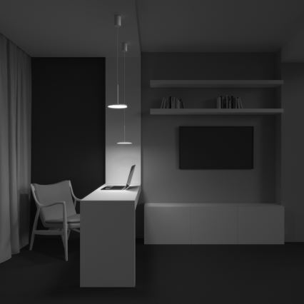 Maytoni P076PL-L12W3K-W - LED Lustr na lanku PLATO LED/12W/230V 3000K bílá