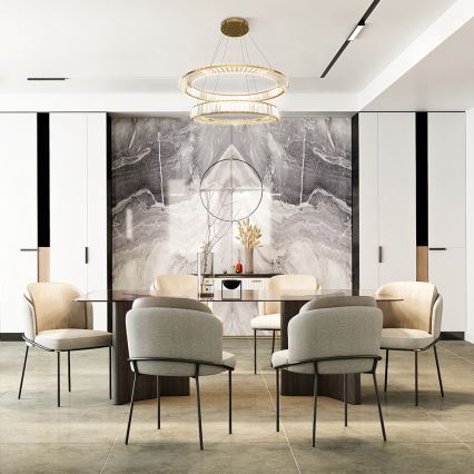 Maytoni P097PL-L90G4K - LED Lustr na lanku KRONE LED/90W/230V CRI 90 pr. 102 cm zlatá