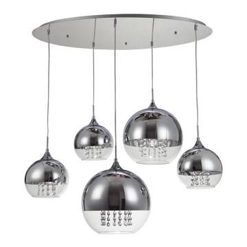 Maytoni P140-PL-170-5-N - Lustr na lanku FERMI 5xE27/60W/230V lesklý chrom