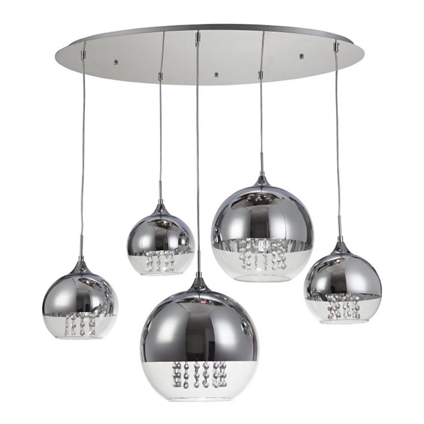Maytoni P140-PL-170-5-N - Lustr na lanku FERMI 5xE27/60W/230V lesklý chrom