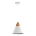 Maytoni P359-PL-01-W - Lustr na lanku BICONES 1xE27/60W/230V pr. 22 cm bílá/béžová