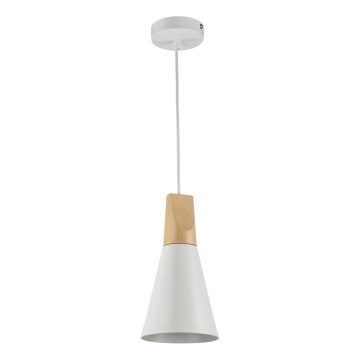 Maytoni P359-PL-140-W - Lustr na lanku BICONES 1xE27/60W/230V pr. 14 cm bílá/béžová
