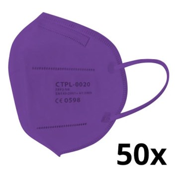 Media Sanex Respirátor FFP2 NR / KN95 fialový 50ks