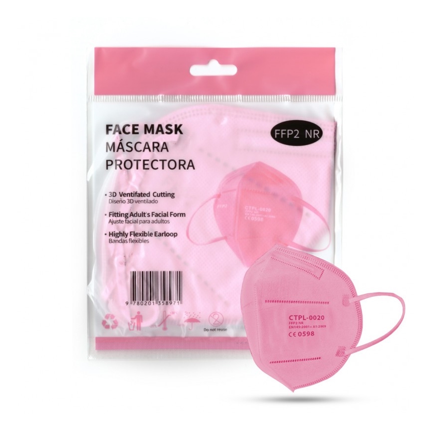 Media Sanex Respirátor FFP2 NR / KN95 Pink 50ks