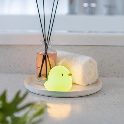 MegaLight - LED RGB Nabíjecí dětská dotyková lampa do vany SWIMMY DUCK LED/5V IP67