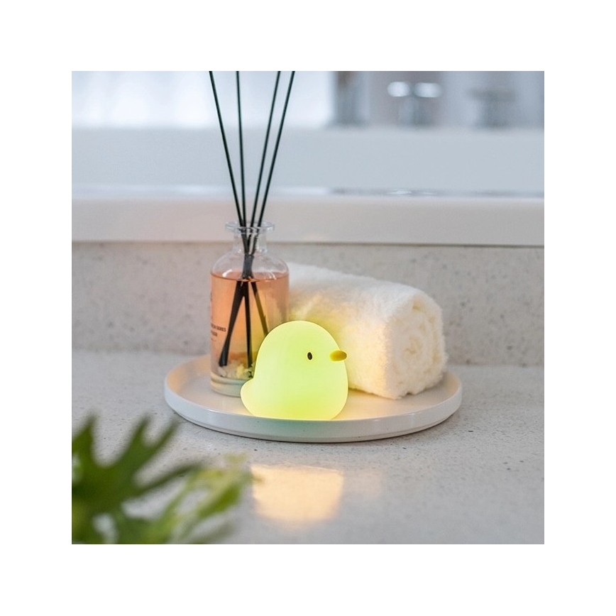 MegaLight - LED RGB Nabíjecí dětská dotyková lampa do vany SWIMMY DUCK LED/5V IP67