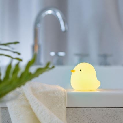 MegaLight - LED RGB Nabíjecí dětská dotyková lampa do vany SWIMMY DUCK LED/5V IP67