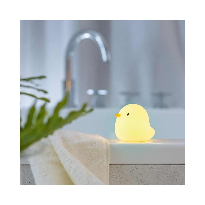 MegaLight - LED RGB Nabíjecí dětská dotyková lampa do vany SWIMMY DUCK LED/5V IP67