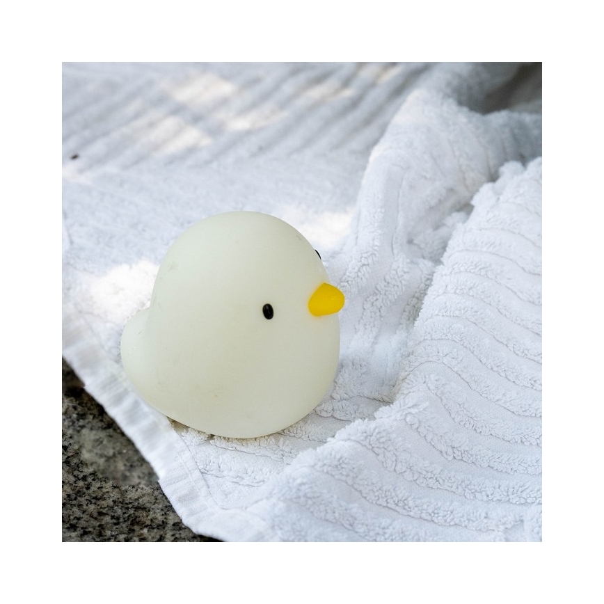 MegaLight - LED RGB Nabíjecí dětská dotyková lampa do vany SWIMMY DUCK LED/5V IP67