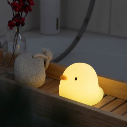 MegaLight - LED RGB Nabíjecí dětská dotyková lampa do vany SWIMMY DUCK LED/5V IP67