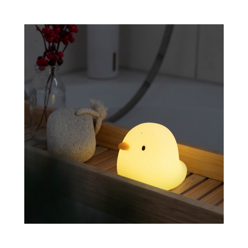MegaLight - LED RGB Nabíjecí dětská dotyková lampa do vany SWIMMY DUCK LED/5V IP67