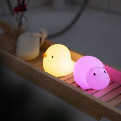 MegaLight - LED RGB Nabíjecí dětská dotyková lampa do vany SWIMMY DUCK LED/5V IP67
