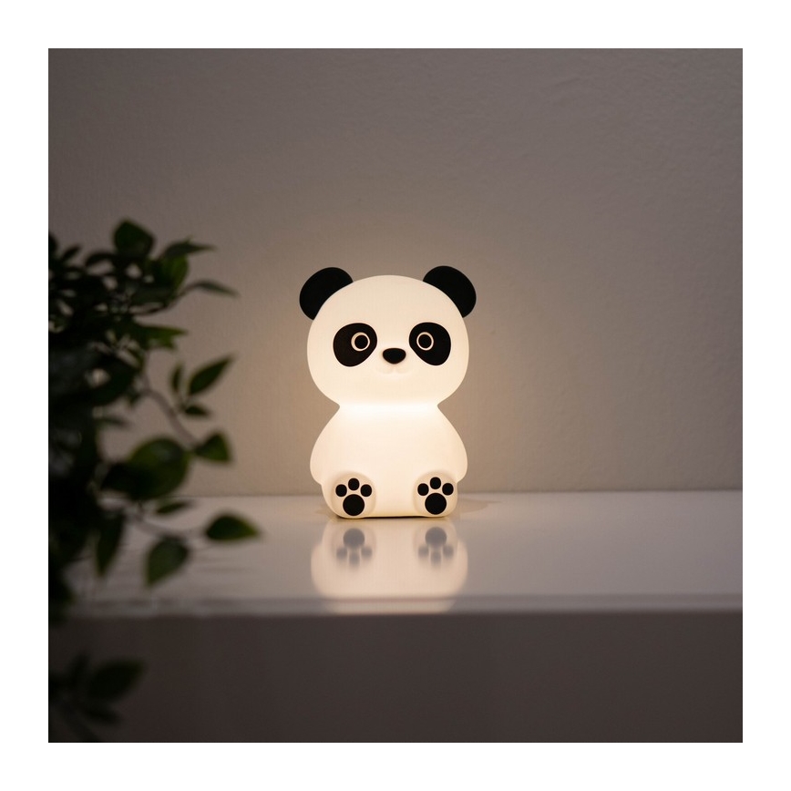 MegaLight - LED RGB Stmívatelná nabíjecí dětská dotyková lampa PADDY PANDA LED/5V