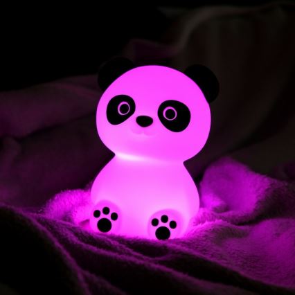 MegaLight - LED RGB Stmívatelná nabíjecí dětská dotyková lampa PADDY PANDA LED/5V