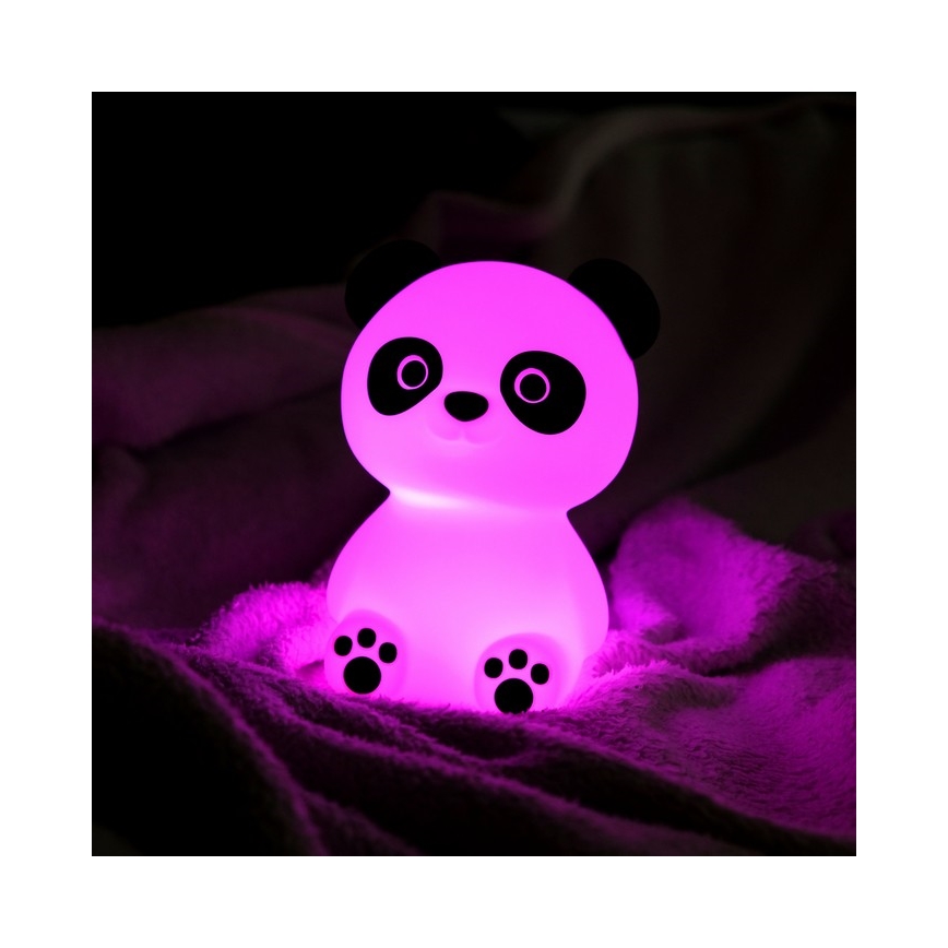 MegaLight - LED RGB Stmívatelná nabíjecí dětská dotyková lampa PADDY PANDA LED/5V