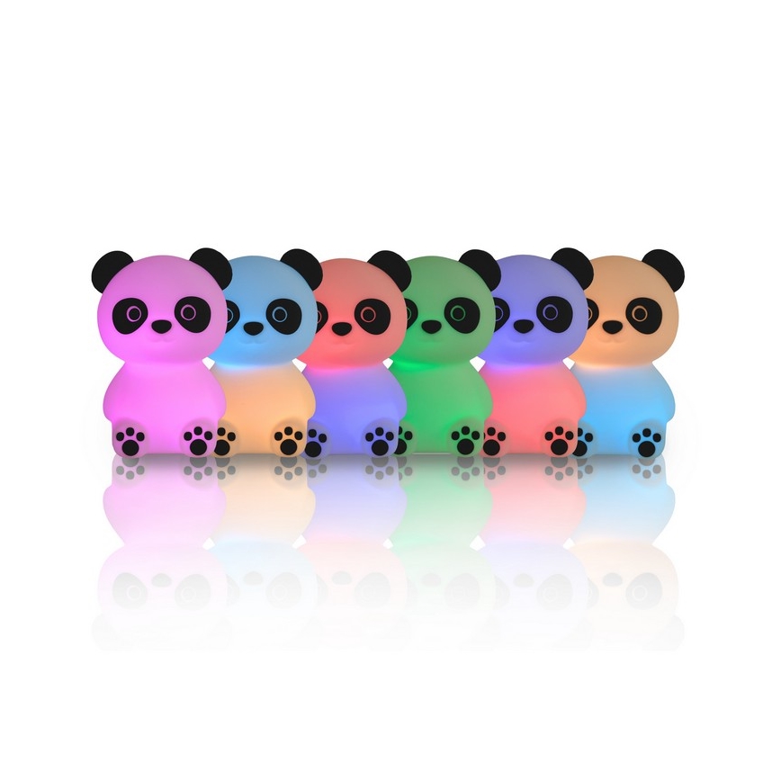 MegaLight - LED RGB Stmívatelná nabíjecí dětská dotyková lampa PADDY PANDA LED/5V