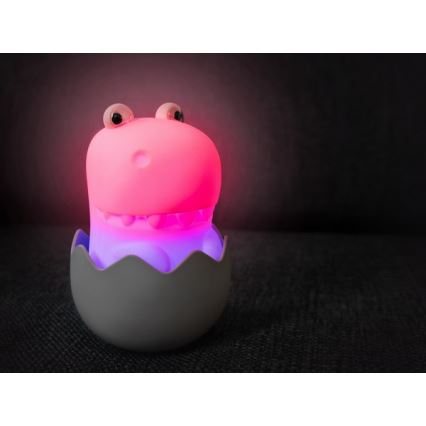 MegaLight - LED RGB Stmívatelná nabíjecí dětská dotyková lampa DIGGY DINO LED/5V