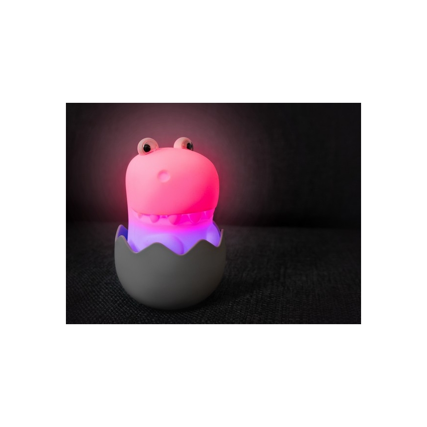MegaLight - LED RGB Stmívatelná nabíjecí dětská dotyková lampa DIGGY DINO LED/5V