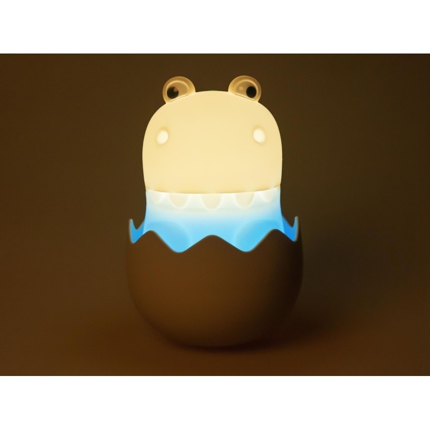 MegaLight - LED RGB Stmívatelná nabíjecí dětská dotyková lampa DIGGY DINO LED/5V