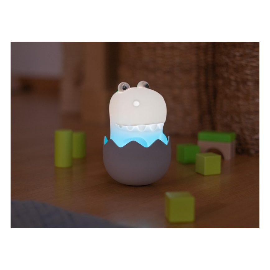 MegaLight - LED RGB Stmívatelná nabíjecí dětská dotyková lampa DIGGY DINO LED/5V