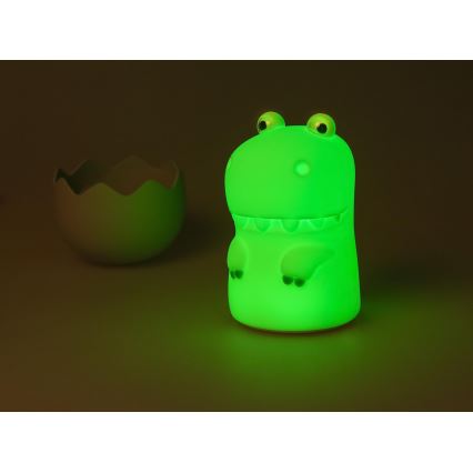 MegaLight - LED RGB Stmívatelná nabíjecí dětská dotyková lampa DIGGY DINO LED/5V