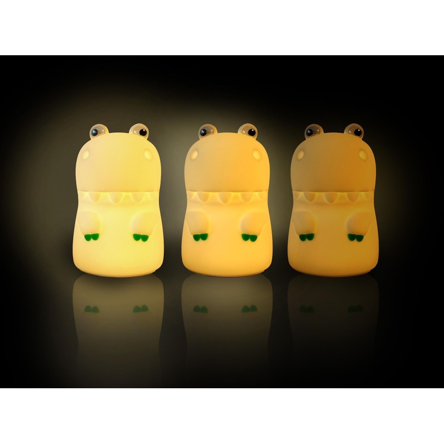 MegaLight - LED RGB Stmívatelná nabíjecí dětská dotyková lampa DIGGY DINO LED/5V