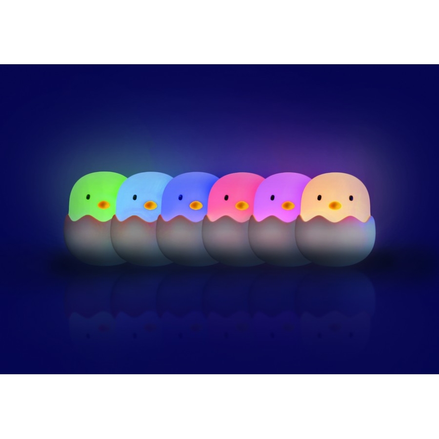 MegaLight - LED RGB Stmívatelná nabíjecí dětská dotyková lampa EGGY EGG LED/5V