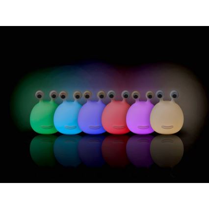 MegaLight - LED RGB Stmívatelná nabíjecí dětská dotyková lampa MOMO MOON LED/5V