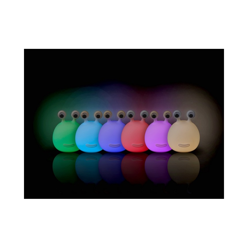 MegaLight - LED RGB Stmívatelná nabíjecí dětská dotyková lampa MOMO MOON LED/5V