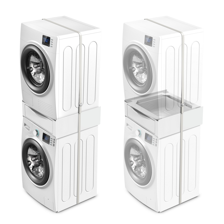 Meliconi 656112 - Mezikus pro pračku a sušičku s výsuvným úložným prostorem 28 l bílá