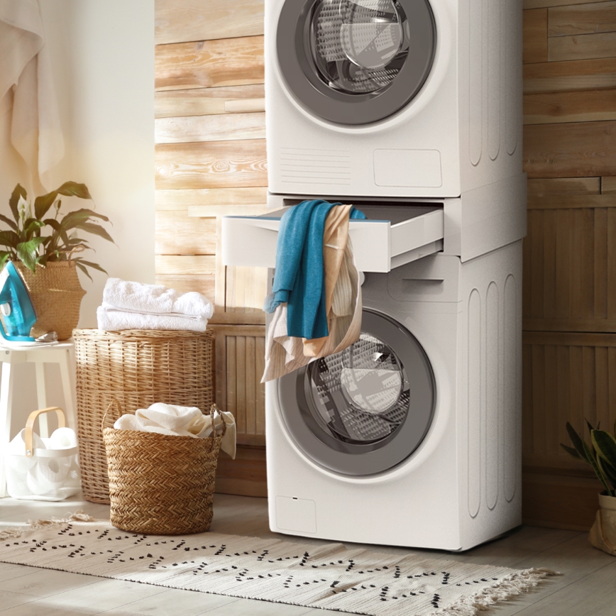 Meliconi 656112 - Mezikus pro pračku a sušičku s výsuvným úložným prostorem 28 l bílá