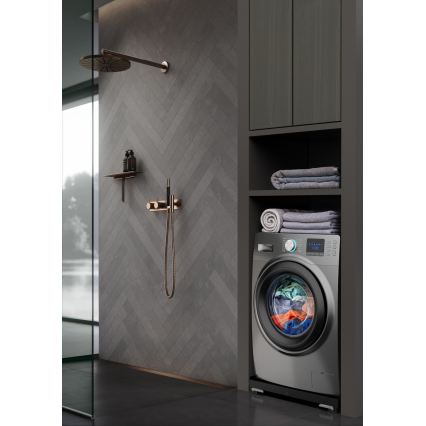 Meliconi 656168 - Antivibrační podložka pod pračku s výsuvnými kolečky 47 cm černá