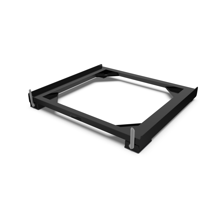 Meliconi 656168 - Antivibrační podložka pod pračku s výsuvnými kolečky 47 cm černá