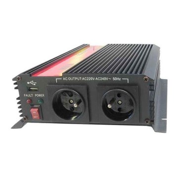 Měnič napětí 1600W/12V/230V + USB