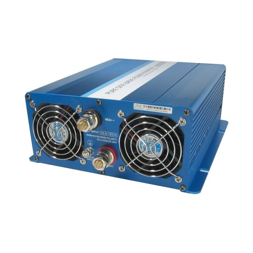 Měnič napětí 2000W/24V/230V + drátové dálkové ovládání
