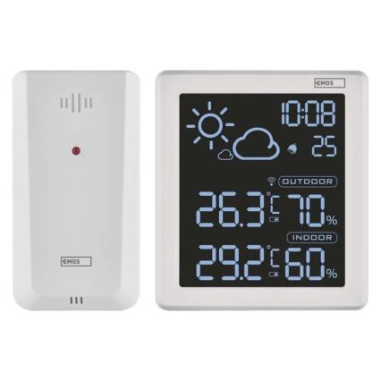 Meteostanice 5V 2xAAA + 2xAAA bílá