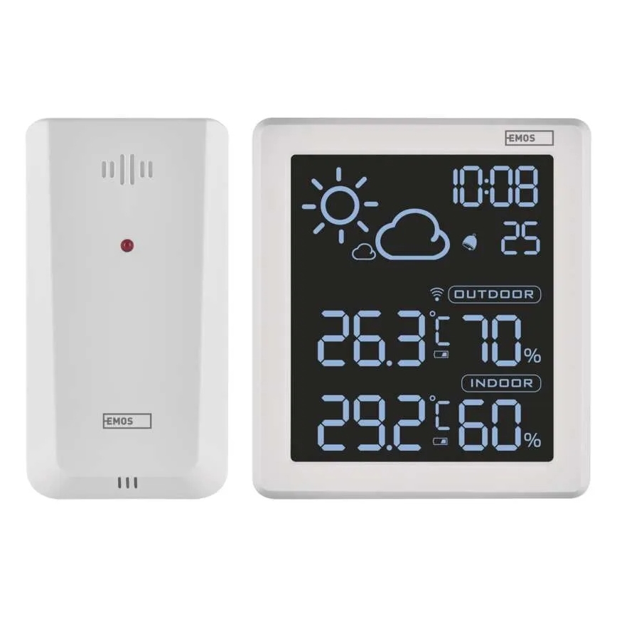 Meteostanice 5V 2xAAA + 2xAAA bílá