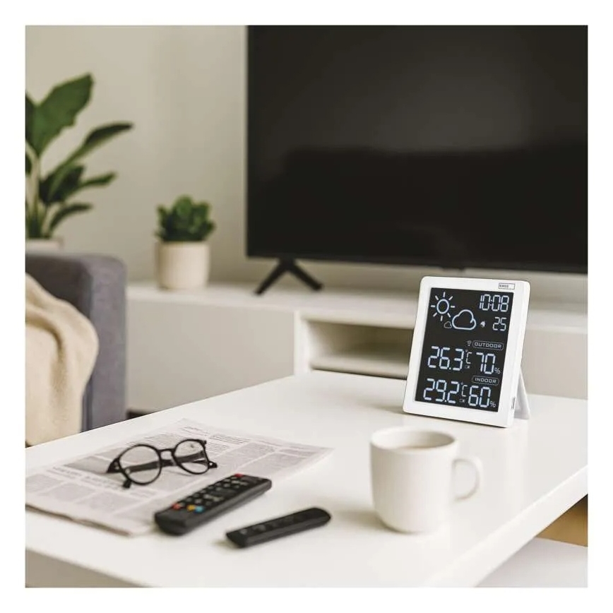 Meteostanice 5V 2xAAA + 2xAAA černá