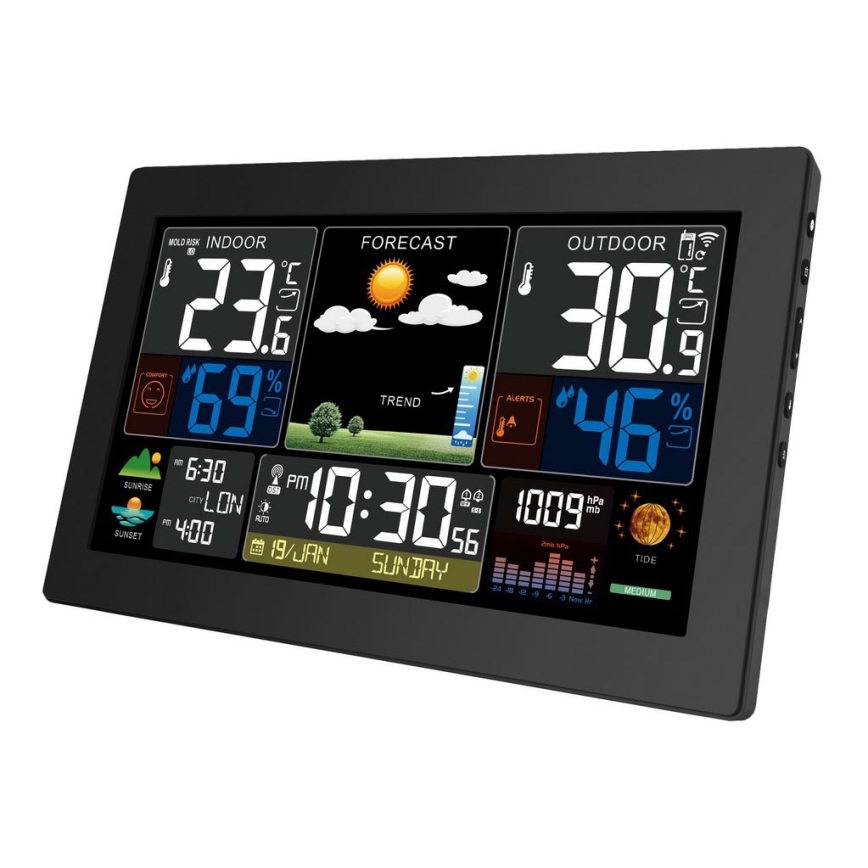 Meteostanice s barevným LCD displejem 230V/2xAA + 2xAA
