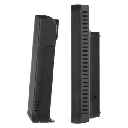 Meteostanice s barevným LCD displejem a budíkem 5V 3xAAA + 2xAA černá