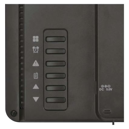 Meteostanice s barevným LCD displejem a budíkem 5V 3xAAA + 2xAA černá