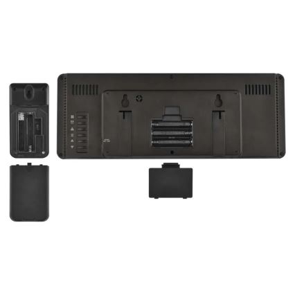 Meteostanice s barevným LCD displejem a budíkem 5V 3xAAA + 2xAA černá
