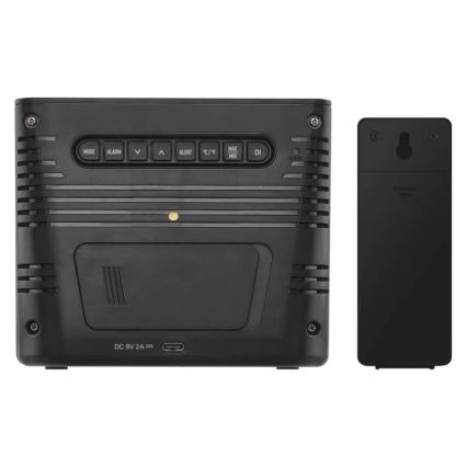 Meteostanice s bezdrátovým nabíjením 5V 2xAA + 2xAAA černá