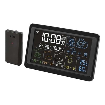 Meteostanice s LCD displejem GoSmart 5/230V Wi-Fi Tuya černá